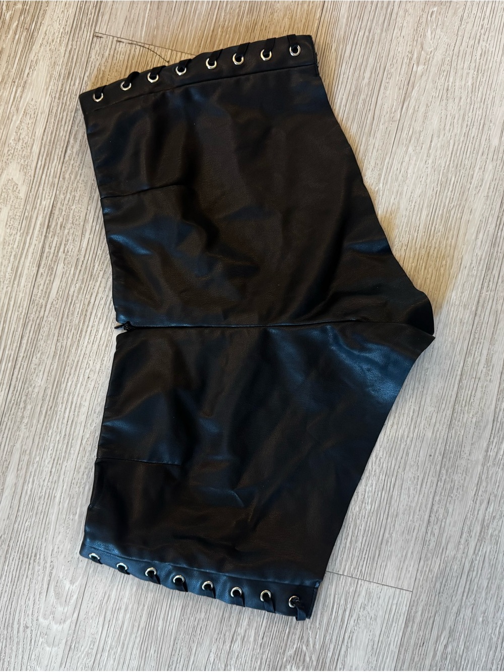 I.AM.GIA Black Faux Leather Shorts - Picture 2 of 3